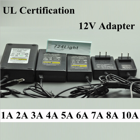 (image for) 12V LED Switching Power Supply Adapter 100V-240V To DC 12V 1A 2A 3A 5A 6A 8A 10A LED Power Supply UL Certification